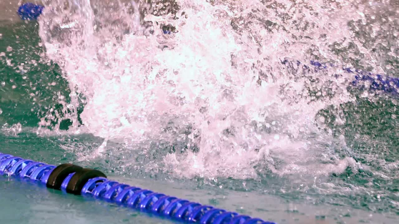 수영장 에 다이빙 하는 적합 한 수영자