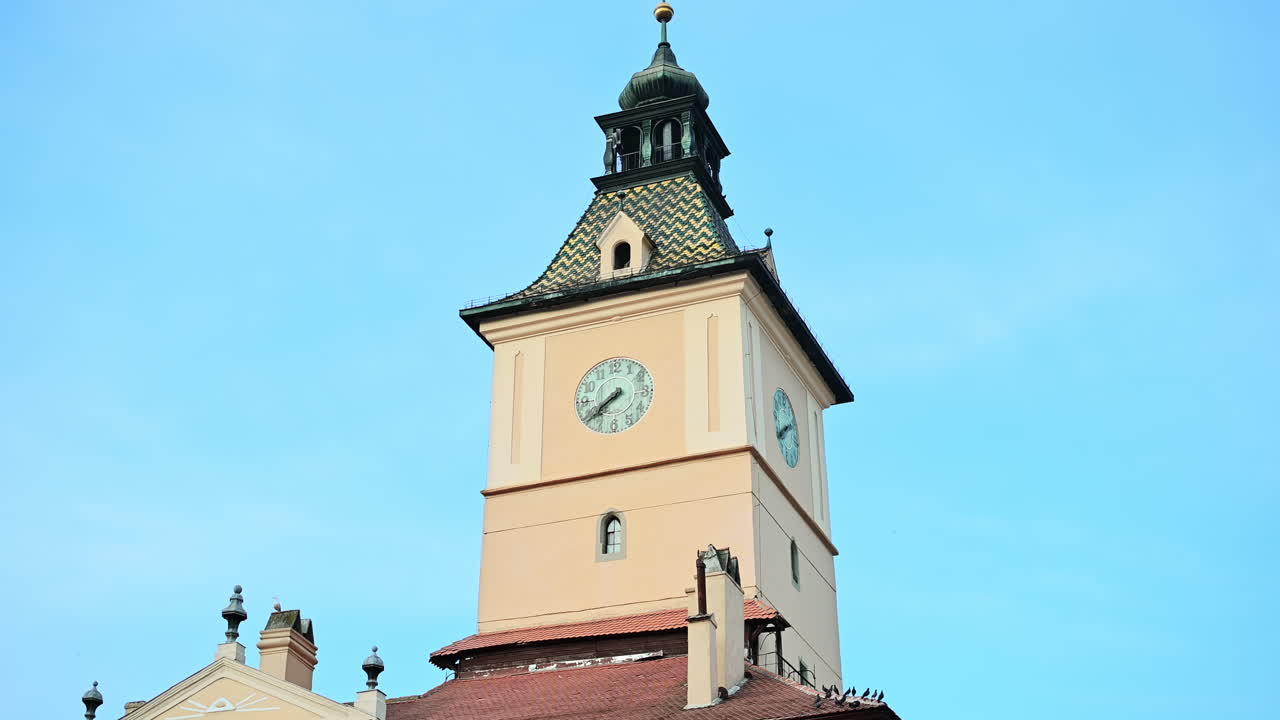 Close view of the County Museum of History in old Brasov centre, Romania