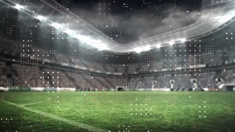 Animation-of-white-spots-moving-over-sports-stadium