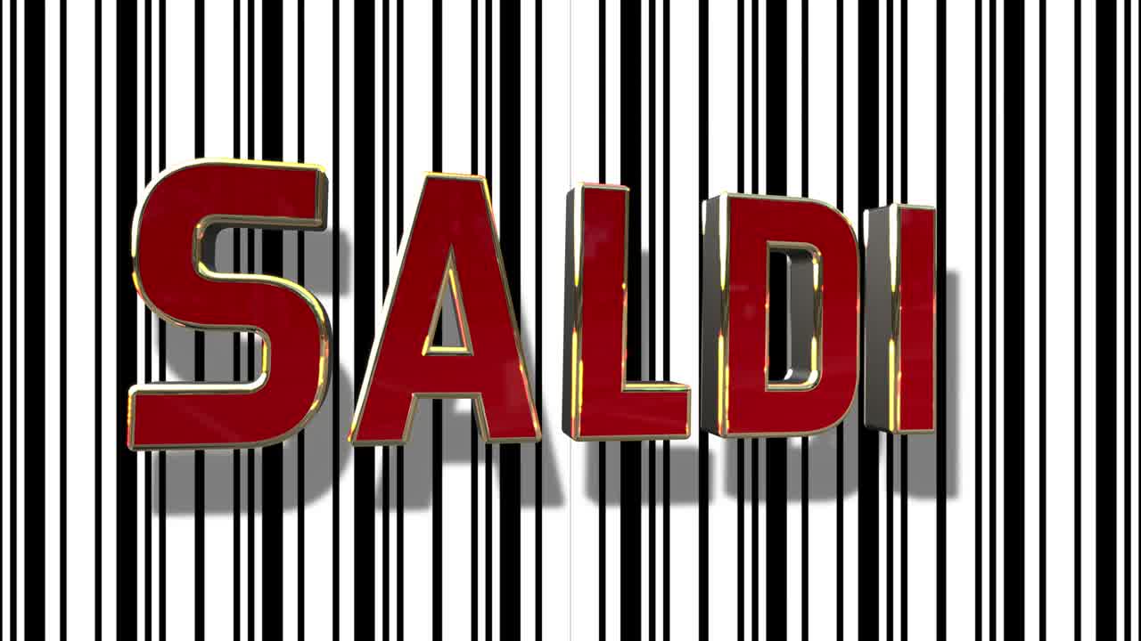 바코드와 함께 3d 루프 애니메이션 추상 라인 배경