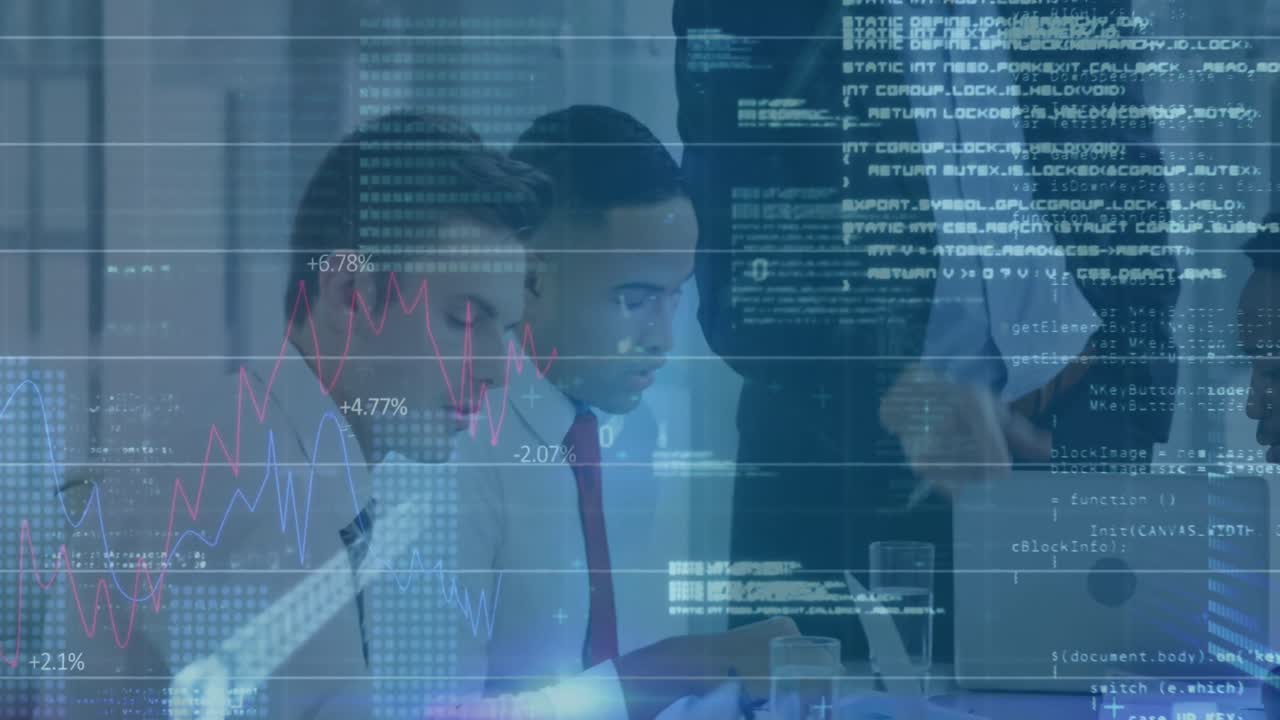 animación de las estadísticas y el procesamiento de datos financieros sobre los empresarios