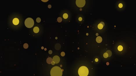 background of golden light particles rising particles wave stage golden luxury bokeh particles air