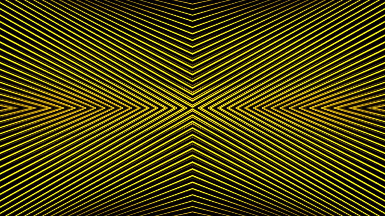 patrón geométrico abstracto con líneas amarillas sobre fondo negro