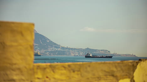 timelapse video of cargo ships moving in and out of the dock in algeciras spain