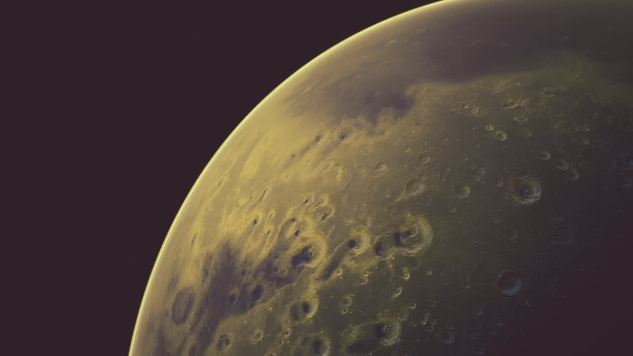 Exploring the surface features and craters of mars in vivid detail