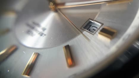 Extreme-Close-Up-Of-Water-Resist-Wrist-Watch,-Day-13