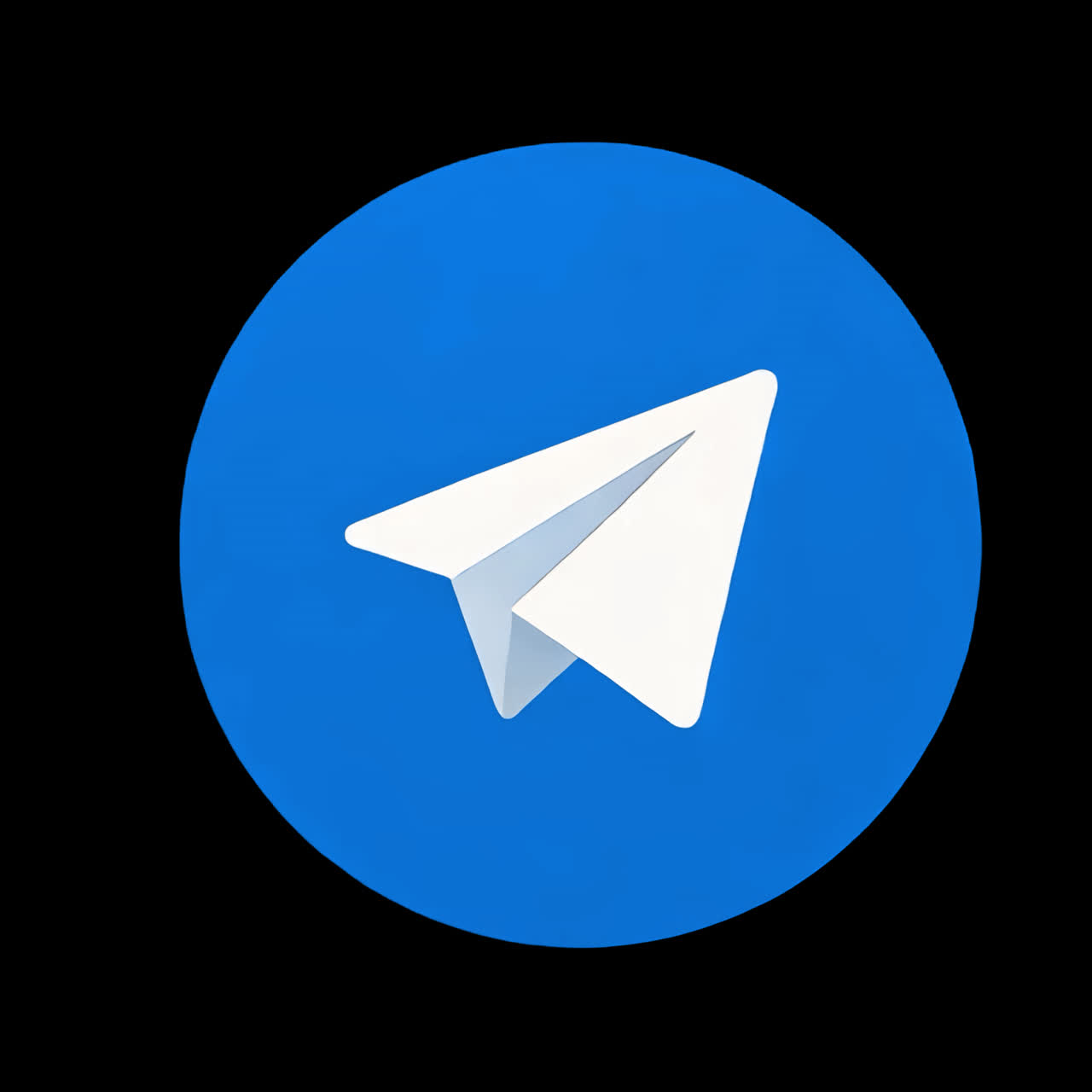 Recurso aislado de animación del logo de Telegram, vídeo transparente en 4K, canal alfa, ProRes 4444
