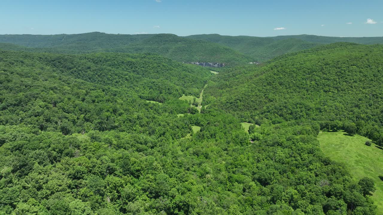 el impresionante y vibrante paisaje verde de arkansas