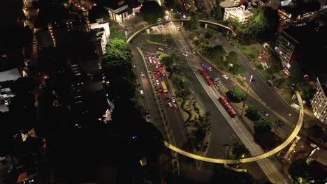 division del norte avenue hyperlapse from above, a sped up journey at night