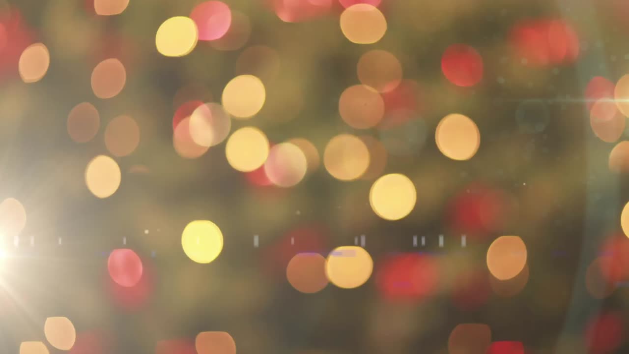 animación de múltiples luces de hadas navideñas parpadeantes en el fondo
