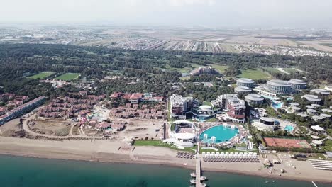 aerial view of a luxury beach resort in turkey