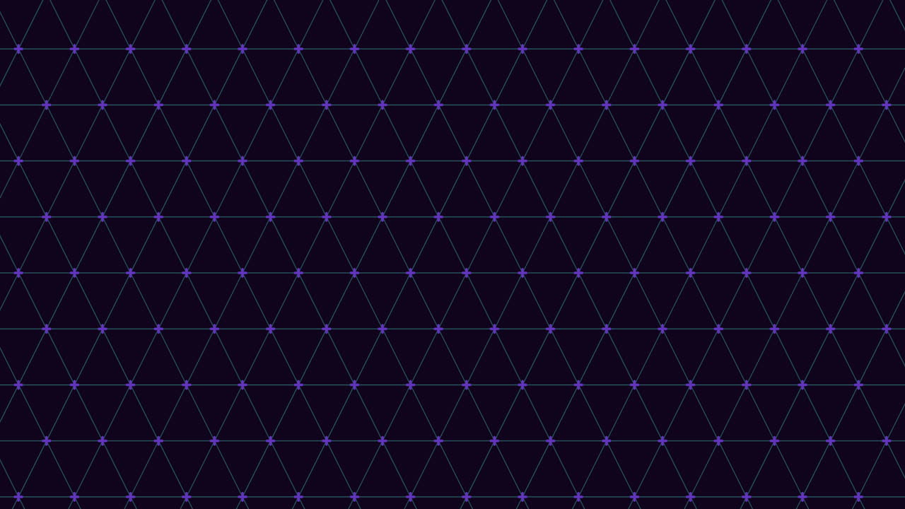 어두운 파란색 배경에 삼각형 녹색 선의 격자