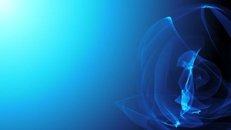 technology futuristic animate abstract background concept with empty copy space. 4k 3d seamless loop blue light neon swirly element for future innovation digital technology background.