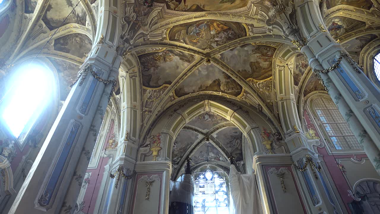 Shooting of the Catholic Cathedral. Lviv, Ukraine