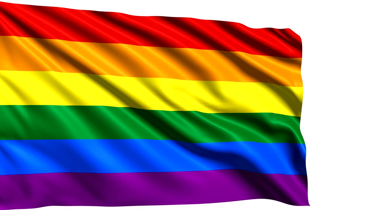 la bandera del orgullo lgbt (en bucle, canal alfa)