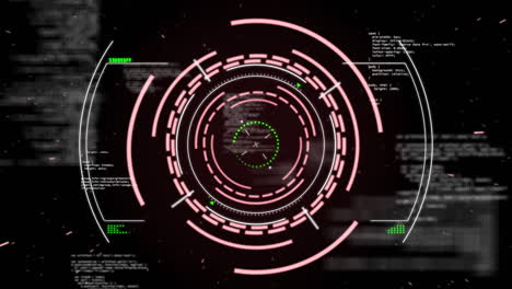 animación del procesamiento de datos sobre el escaneo del alcance