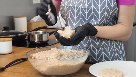 hacer albóndigas de carne