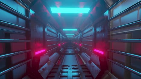 digital animation of circular abstract shapes forming against glowing tunnel in background