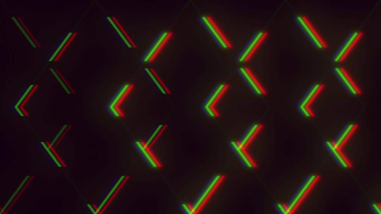 Vibrant checkered pattern of green, red, and yellow lines