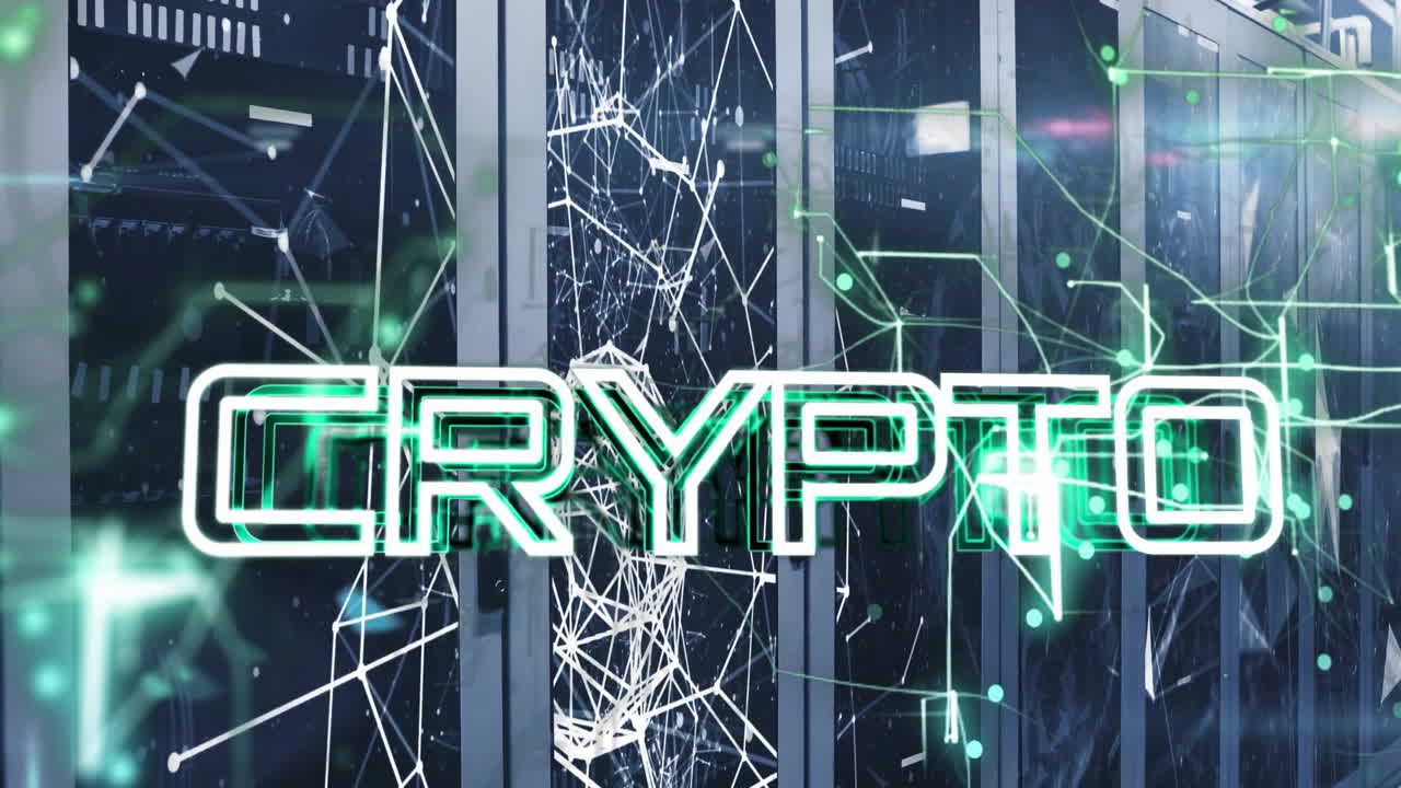 animación de texto criptográfico y procesamiento de datos a través de servidores informáticos