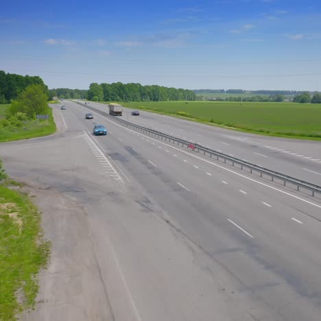 luxury audi drive on highway. audi e-tron goes on out of town