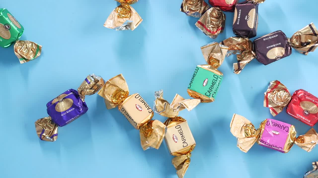 다양한 카라멜 초콜릿