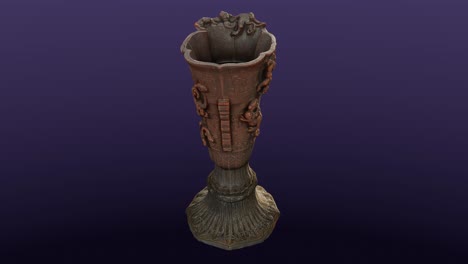 copa de libación, siglo xviii. cg, órbitas de la cámara