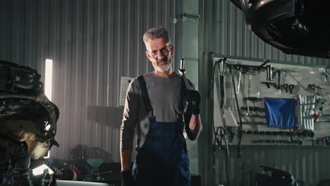 auto mechanic in a workshop