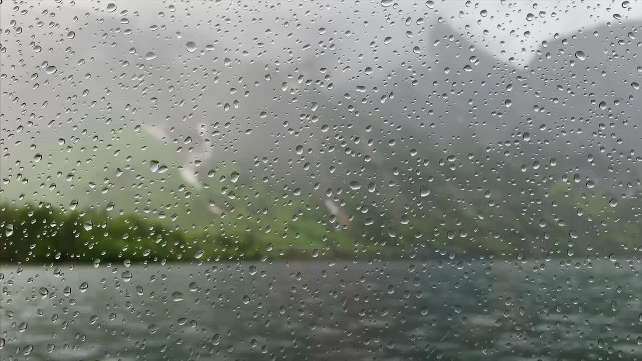 Rainy Day View Through a Window | Premium Stock Video Footage