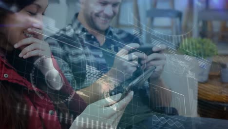 interfaz digital con procesamiento de datos contra el par utilizando dispositivos electrónicos
