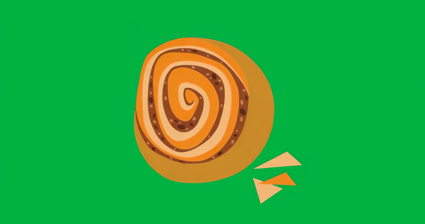 Orange spiral appearing with pulsing blue aura expanding to highlight shape on transparent backdrop