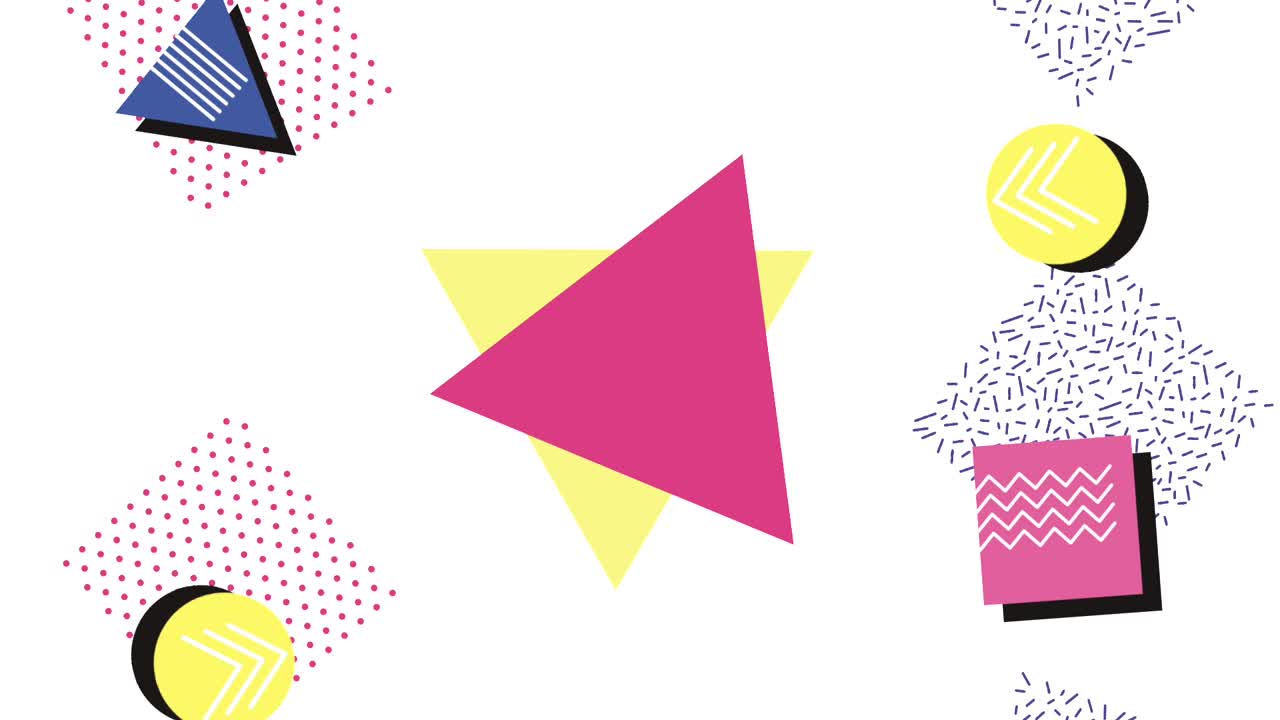 animación al estilo de memphis