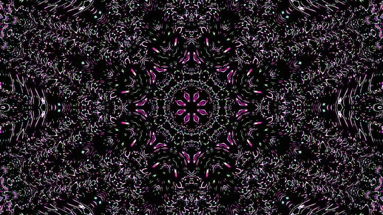 Beautiful abstract kaleidoscope that shines, a radiant light that regulates the subtle movements