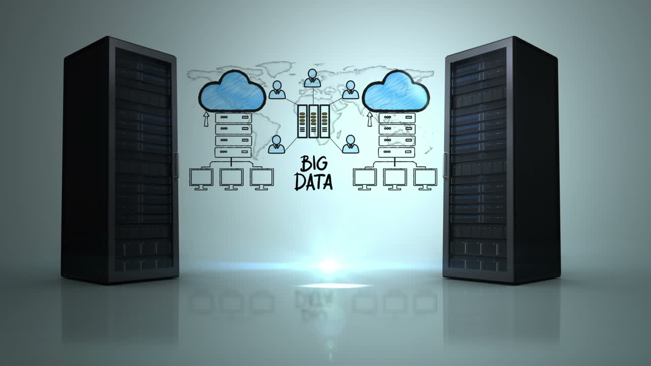 vídeo de la red de grandes datos