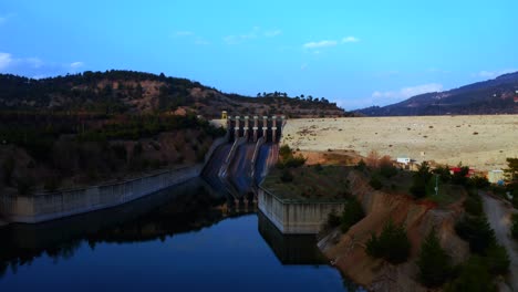 aerial view of the dam.4k