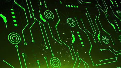 animación de la red de conexiones sobre fondo negro