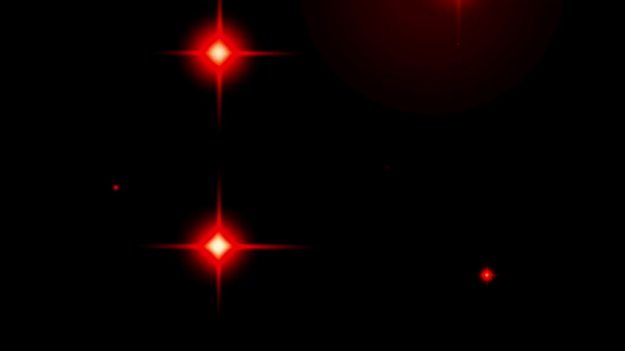 la animación la luz roja brilla sobre un fondo negro.