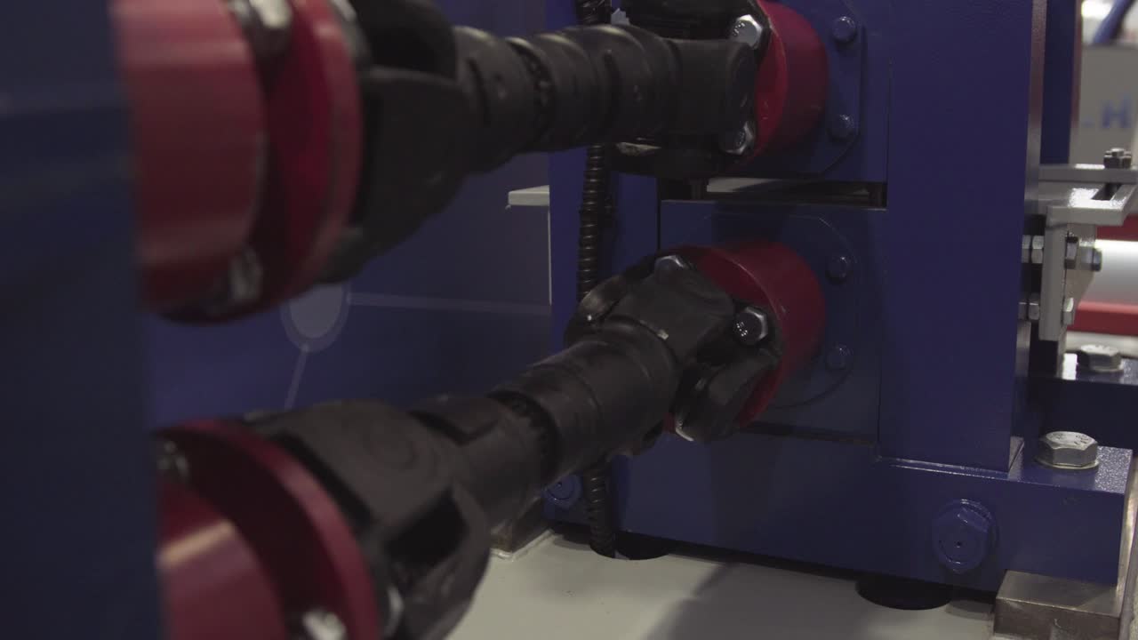 primer plano de los ejes de accionamiento industriales