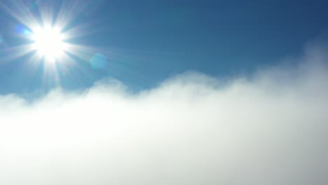 flying out of the clouds into the wild blue yonder