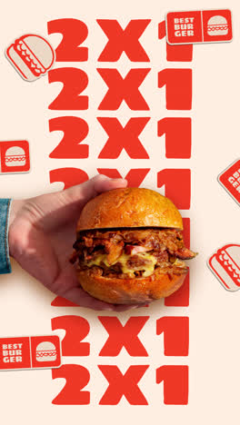 2x1 burger promotion with new flavor