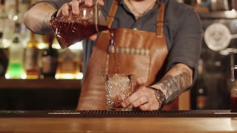 bartender making a cocktail