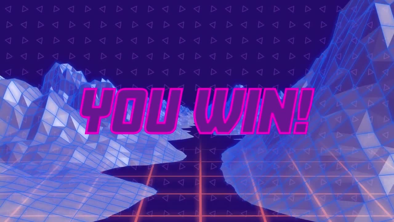 보라색 배경에 메타버스 위에 텍스트를 이기는 애니메이션