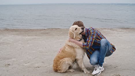 teenage boy hugging his best friend