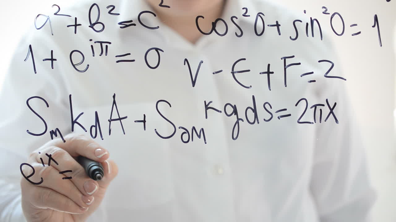 We write mathematical formulas. We draw a marker