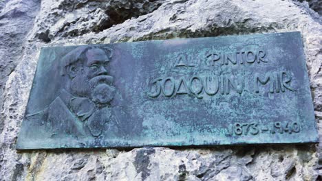 placa de joaquín mir, pintor español