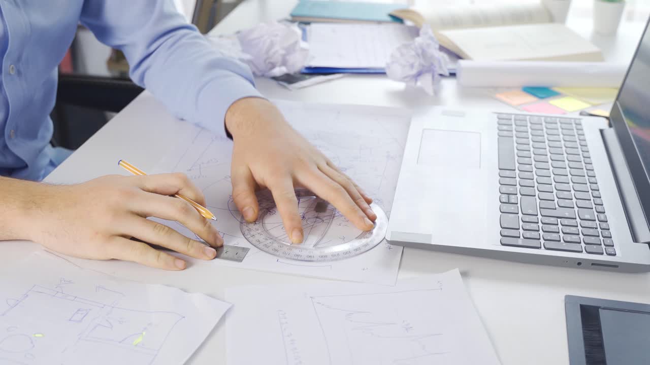 건축가나 엔지니어가 프로젝트를 계획하고 그림을 그리는 사람입니다.