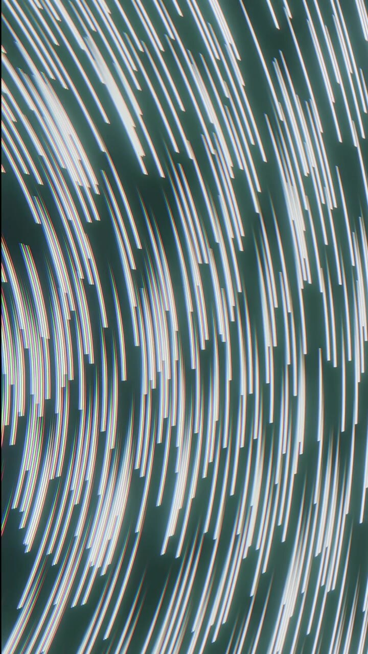 Abstract Circular Light Trails Moving in Dark Space