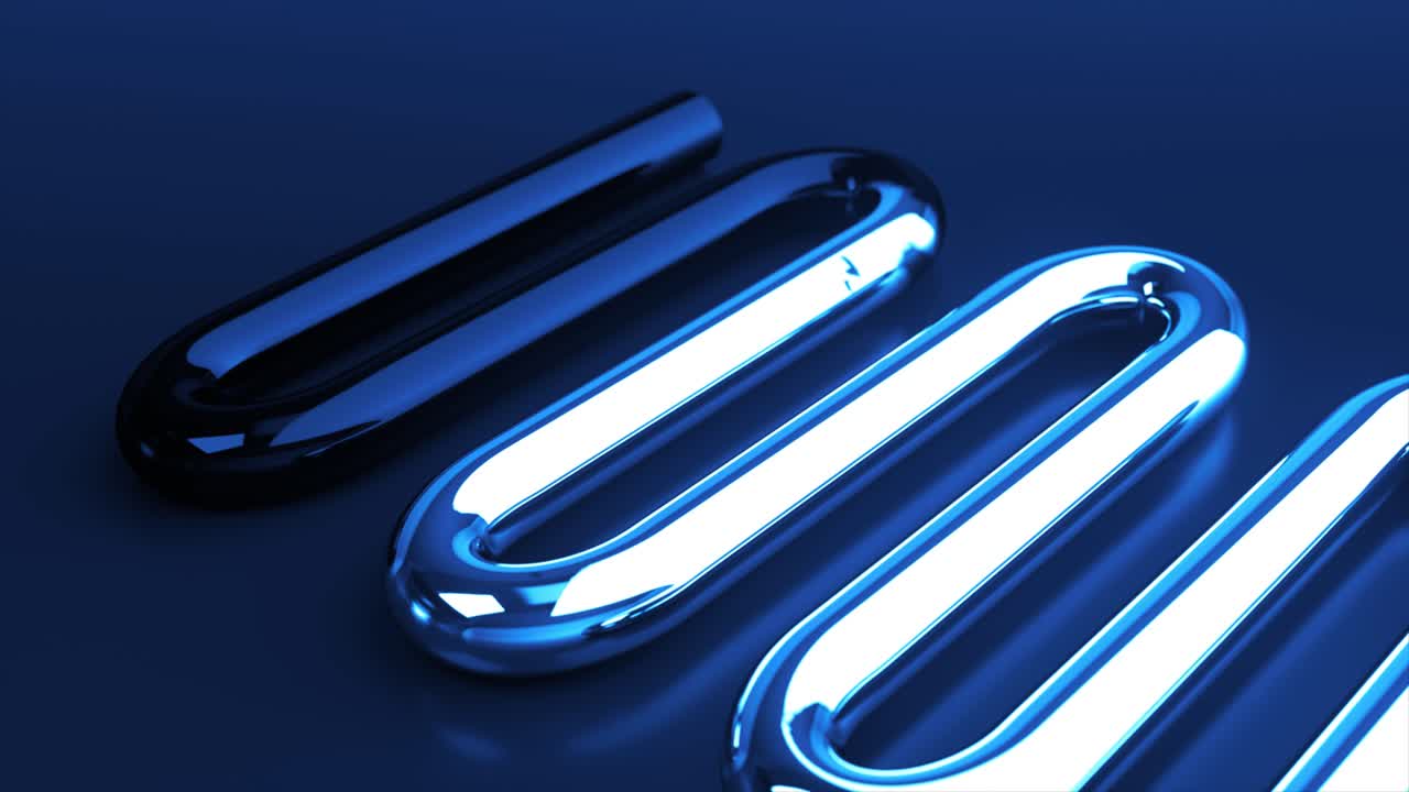 formas metálicas abstractas y brillantes