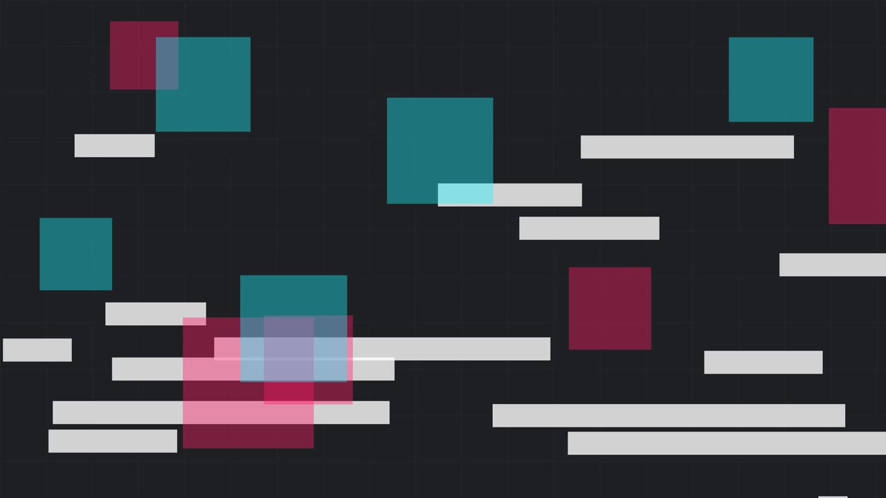 Abstract Motion Graphics Featuring Geometric Shapes and Data Visualization Elements