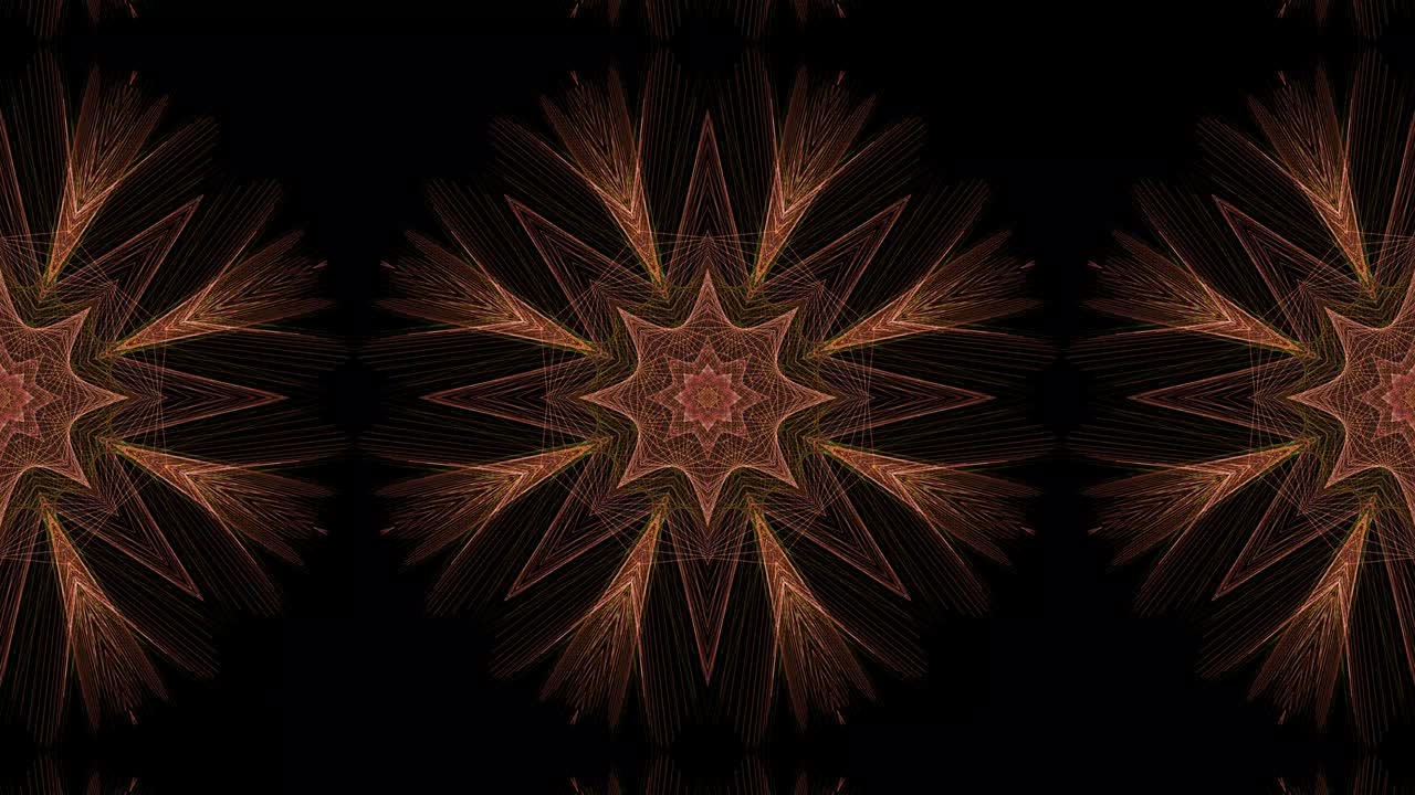 Animazione. Mandala rotante, caleidoscopio.